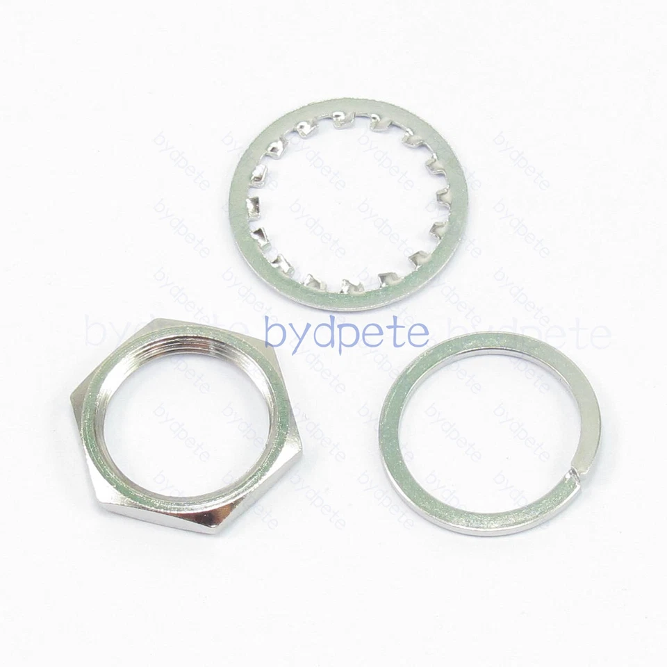 5pcs Hex Nut Lock Washer Spring Ring for N female jack connector Nickel plate - Image 1 of 1