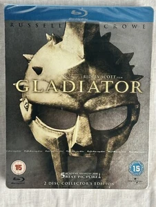 Gladiator Blu-ray Steelbook UK 2 Disk Collectors Edition Release - New Sealed - Picture 1 of 3