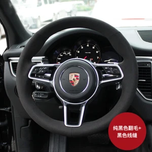 Hand Sew Car Steering Wheel Cover for Porsche Cayenne Panamera 911 Boxster Macan - Picture 1 of 5