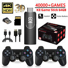4K HDMI TV 40000+ Video Game Stick Retro Gaming Console w/ 2 Wireless Controller
