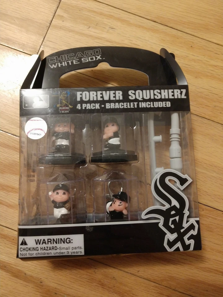 BRAND NEW! MLB CHICAGO WHITE SOX FOREVER SQUISHERZ 4-PACK, BRACELET INCLUDED! - Image 1 of 1