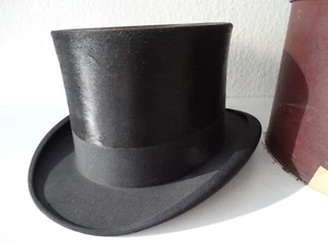Maulwurfzylinder Hut Zylinder k. Chapeau Gr 56 TOP HAT TOP OVP - Bild 1 von 9