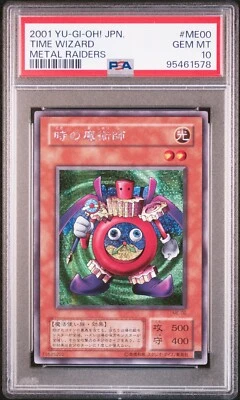 Yugioh Time Wizard Secret Rare Japanese Metal Raiders ME-00 PSA 10 Gem Mint - Image 1 of 2