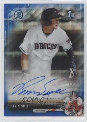 2017 Bowman Draft Chrome Pick Blue Wave Refractor /150 Pavin Smith #CDA-PS Auto - Image 1 of 2