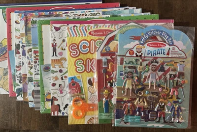 Melissa & Doug Lote De 12 Libros De Actividades Pegatinas, Colorear, Punto A Punto NUEVO Foto 1 de 4