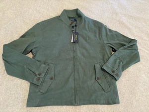 Polo Ralph Lauren Green Bomber Jacket Linen Cotton Mens Medium NWT $298 - Picture 1 of 5