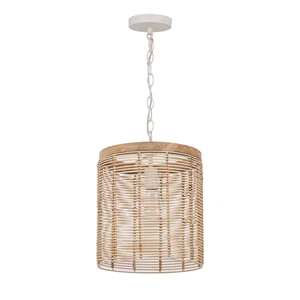 Ecru One Light Pendant from the Vannerie Collection - Picture 1 of 1