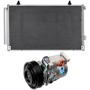 Aluminum AC Condenser + AC Compressor Cooling Kit For 2001-07 Toyota Highlander - Picture 1 of 9
