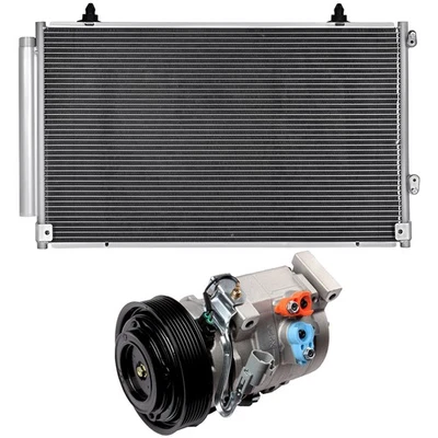 Aluminum AC Condenser + AC Compressor Cooling Kit For 2001-07 Toyota Highlander - Image 1 of 4