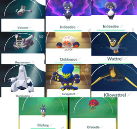Varoom Revavroom Duraludon Indeedee Orbeetle Kilowattrel Clobbopus Grapploct