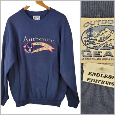 NUEVO Pullover Sudadera De Colección Equipo Exterior Ciervo Para Hombre Talla Grande Azul Marino Foto 1 de 4