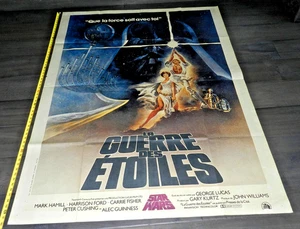 STAR WARS ORIGINAL 1977 MOVIE POSTER FRENCH GRANDE 46" x 63" NICE LARGE - Picture 1 of 10