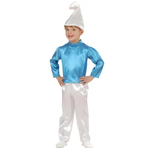 Zwergenkostüm Kinder Blauer Schlumpf Kostüm 98 cm 1-2 Jahre - Bild 1 von 2