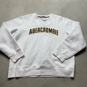 Vintage Abercrombie & Fitch Sweatshirt Spell Out Embroidered S Logo 90s Y2K - Picture 1 of 10