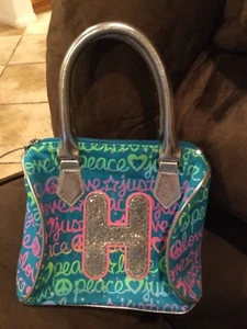 EUC Justice Initial H glitter bling purse CUTE! - Picture 1 of 2