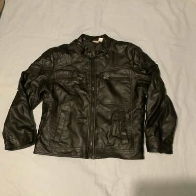 Canyon River Blues Black Faux Leather Jacket Size 18/20 XL - Image 1 of 3
