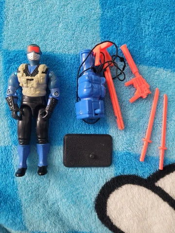 Vintage GI Joe Action Figure 1991 Snake Eyes V4 Complete except FC Cover
