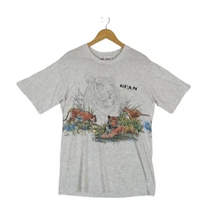 Vintage 80's SANSEGAL Guam Hawaii Tiger T-Shirt Animal Image Size Medium - Picture 1 of 17