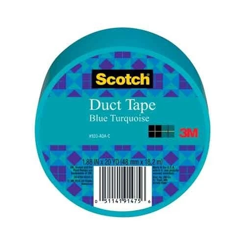 Scotch Duct Tape 1.88"X20 Yds Blue Turquoise School Office Home Crafts Decorate - Image 1 of 1
