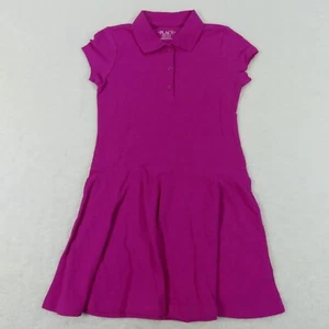 The Childrens Place Dress Girls Small 5/6 Aurora Pink Pique Polo Cotton - Picture 1 of 12