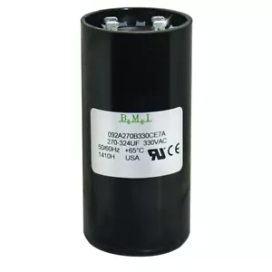 270-324 uF x 330 VAC - BMI/USA Start Capacitor # 092A270B330CE7A - Picture 1 of 3