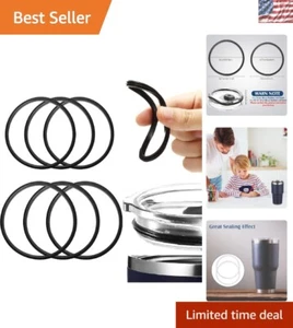 6-Pack Leak-Proof Replacement Seals for 30/20 Ounce Tumbler Lids - Black - Picture 1 of 9