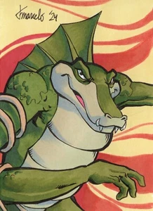 ORIGINAL Scooby-Doo - Swamp Monster 1/1 Hand Drawn Sketch Card ACEO Art - Picture 1 of 3