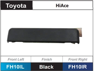 Toyota All HiAce Outer Front Left/Right Black Door Handle 02/1982-08/1989 - Picture 1 of 1