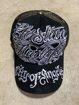 Christian Audigier COA Black/White Signature Hat Adult One Size Cap - Image 1 of 2