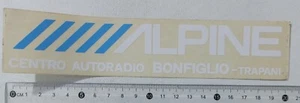 80630 364/tt Vintage AUFKLEBER - ALPINE Autoradio Mitte Bonfiglio - 20 x 5 cm - Bild 1 von 3