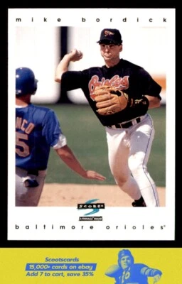1997 Score Mike Bordick card #465 Baltimore Orioles - Image 1 of 2