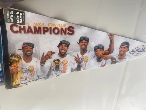 Miami Heat 2013 NBA Finals Champions Jumbo Premium pennant 17x40 WINCRAFT Cover