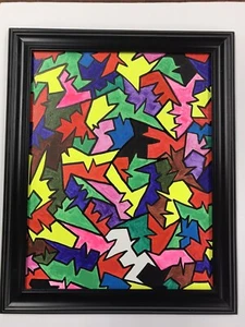CONTEMPORARY MODERN ABSTRACT ANTONIO AVITIA SIGNED PAINTING ACRYLIC ON CANVAS - Picture 1 of 6