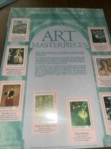 Workd Of Stamps Series. Art Masters. Stamps Of Letsotho. Postal Commemorative - Picture 1 of 7