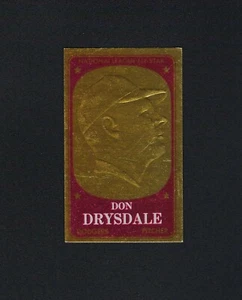 1965 Topps Embossed #15 DON DRYSDALE Dodgers insert NO CREASES - Bild 1 von 2