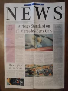 MERCEDES BENZ NEWS orig 1992 UK Mkt Newsletter Brochure - 300CE 24 SEC Coupe etc - Picture 1 of 4