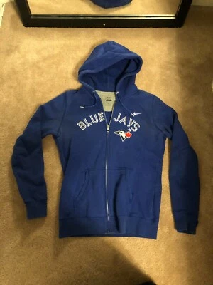 VINTAGE UNISEX NIKE MLB TORONTO BLUE JAYS ZIPPER ZIP-HOODIE LARGE L 2013 - Image 1 of 4