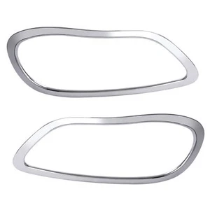 Silvery Headlight Bezel Trims For Freightliner M2 106 112 Business Class 2002-18 - Picture 1 of 18