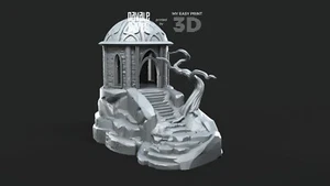Pray Building with Tree Scenery/Terrain - Davale Games 3D Printed With HQ Resin - Picture 1 of 3