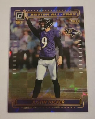 JUSTIN TUCKER 2022 DONRUSS ACTION ALL-PROS AP-20 BALTIMORE RAVENS NM+ FREE CARD - Image 1 of 3