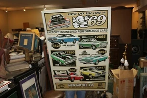Letrero de metal en relieve grande nuevo para Dodge Plymouth 1969 Mopar Muscle Cars 45" - Imagen 1 de 5