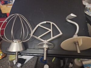 Set Of 3 Replacement Mixer Parts, K Blade, Dough Hook And Whisk.