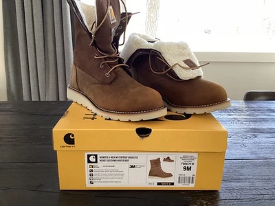 Botas de Trabajo Carhartt Sherpa Forradas Aisladas Impermeables Cuña para Damas 9 NUEVAS Foto 1 de 4
