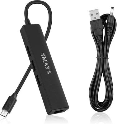 Smays Ethernet Adapter for onn Android TV 4K Streaming Device Box - Black