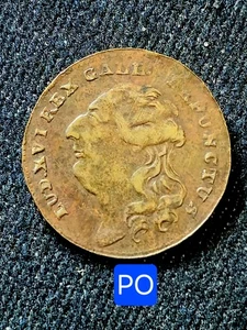 Rare Jeton Cuivre 24 mm - Louis XVI Le Roi Martyr - 21 Janvier 1793 A Voir ! - Picture 1 of 2