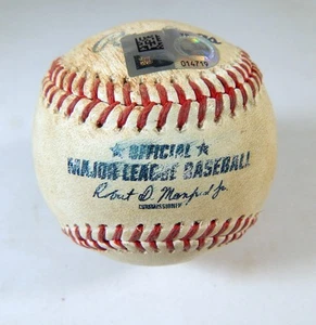 2022 Texas Rangers Col Rockies Game Used Baseball Urena Bubba Thompson Single - Picture 1 of 3