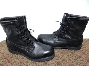 Botas de Combate Militar Ansi Vibram Negras De Colección 1999 Puntera de Seguridad Hombres 10 B HECHAS EN EE. UU. - Imagen 1 de 13