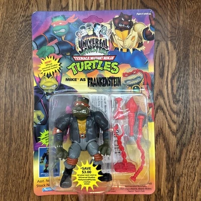 NUEVO SELLADO SIN PERFORAR Playmates 1993 TMNT Mike como Frankenstein Universal Monsters Foto 1 de 4