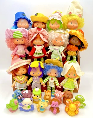 Juego Completo De Colección Fresa Shortcake 24 Piezas Muñecas y Mascotas Zapatos Vestidos Sombreros Foto 1 de 4