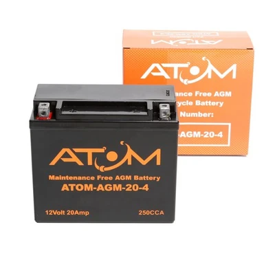YTX20-BS Atom AGM Motorcycle Battery 12V - Harley-Davidson XLH 1200 88-99 - Image 1 of 4